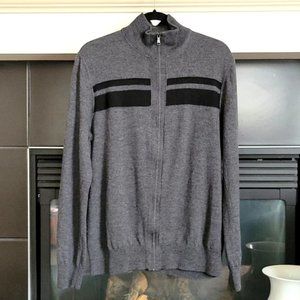 Banana Republic 100% Extra Fine Merino Wool Full Zip Sweater for men Size XL